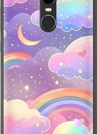 Чехол на xiaomi redmi note 4x облака и радуга сяоми редми ноут 4х