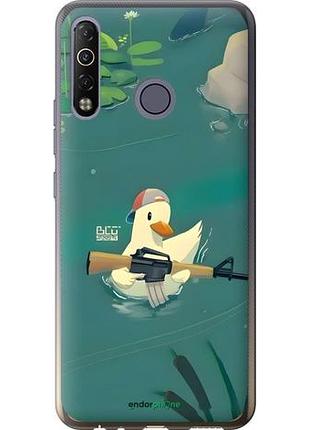 Чехол на tecno camon 12 air cc6 уточка с автоматом текно камон 12 аир сс6