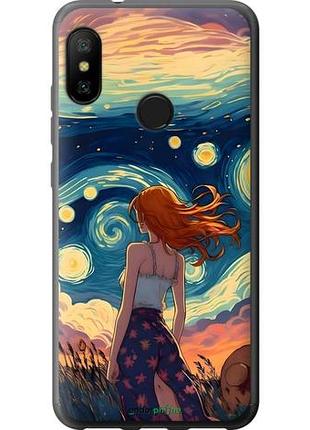 Чехол на xiaomi redmi 6 pro девушка арт сяоми редми 6 про