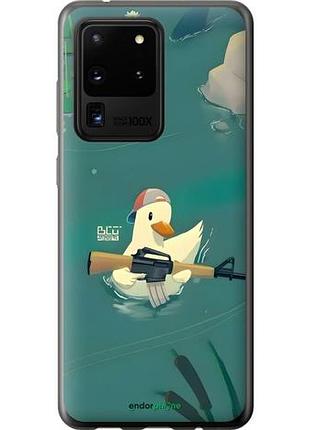 Чехол на samsung galaxy s20 ultra уточка с автоматом самсунг с20 ультра