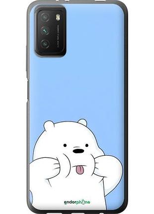 Чехол на xiaomi poco m3 милый мишка сяоми поко м3