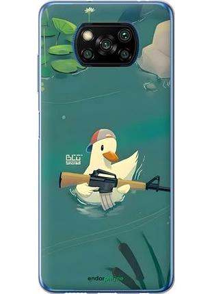 Чехол на xiaomi poco x3 уточка с автоматом сяоми поко х3