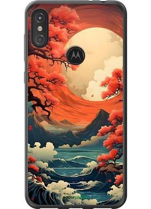 Чехол на motorola one power природа японии моторола ван повер