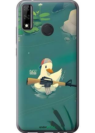 Чехол на huawei y8s уточка с автоматом хуавей у8с