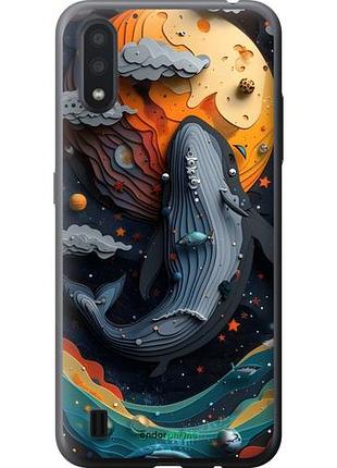 Чехол на samsung galaxy a01 a015f кит в космосе самсунг а01 а015ф