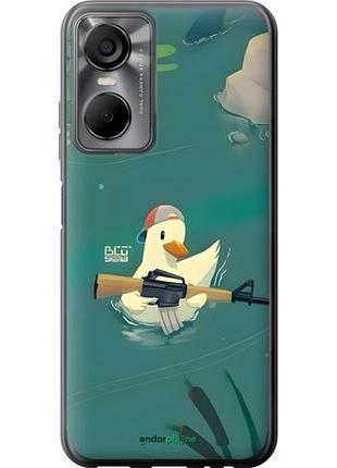 Чехол на tecno pop 6 pro be8 уточка с автоматом текно поп 6 про бе8