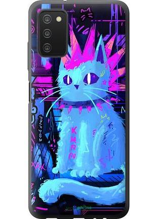 Чехол на samsung galaxy a03s a037f кот панк самсунг а03с а037ф