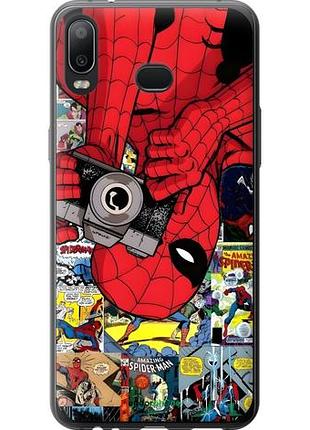Чехол на samsung galaxy a6s человек паук, spiderman 2 самсунг а6с 2