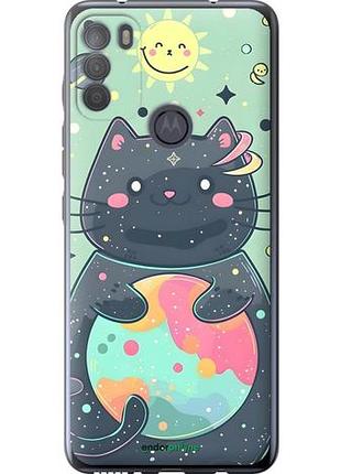 Чехол на motorola g50 милый котик моторола г50