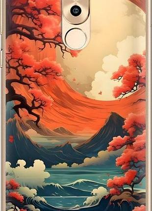 Чехол на huawei mate 9 lite природа японии хуавей мейт 9 лайт
