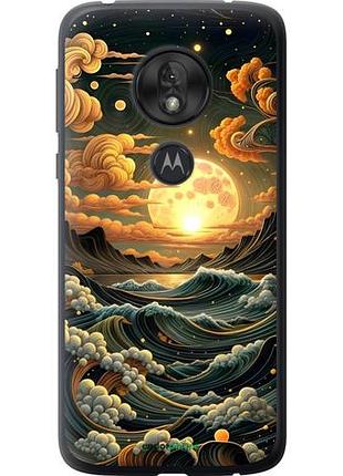 Чехол на motorola moto g7 play арт волны моторола мото г7 плей
