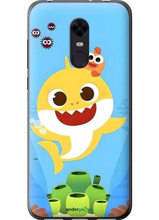 Чехол на xiaomi redmi 5 plus бейби шарк сяоми редми 5 плюс