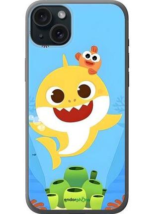 Чехол на iphone 15 plus бейби шарк айфон 15 плюс