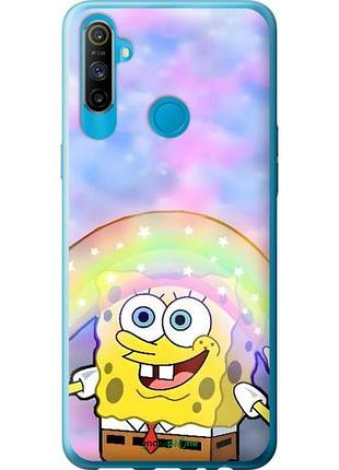 Чехол на realme c3 спанч боб, sponge bob риалми с3