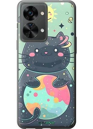 Чехол на oneplus nord 2t милый котик 1+ норд 2т