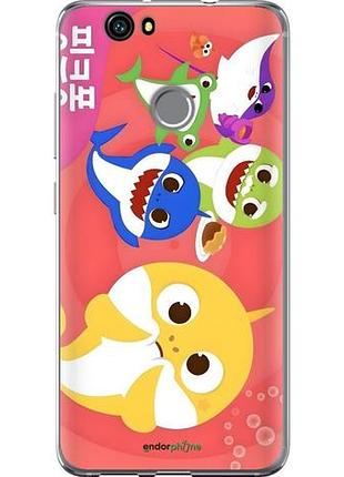 Чехол на huawei nova бейби шаркс хуавей нова