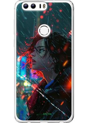 Чехол на huawei honor 8 ночные огни "6096u-351-10746"