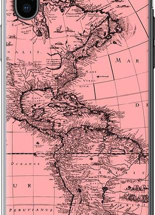 Чехол на iphone x карта "4794u-1050-10746"