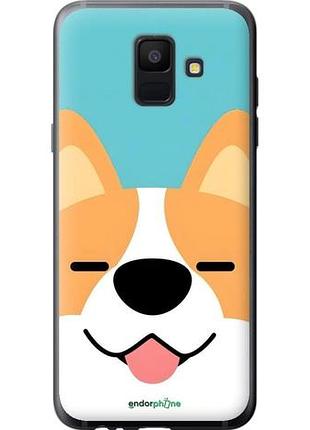 Чехол на samsung galaxy a6 2018 забавный корги самсунг а6 2018