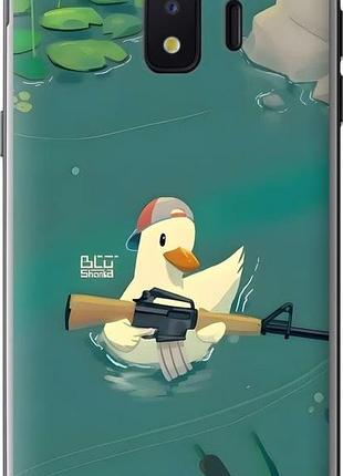 Чехол на samsung galaxy j2 core уточка с автоматом самсунг й2 кор