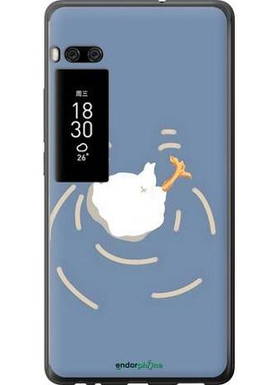 Чехол на meizu pro 7 plus смешная утка, гусь мейзу про 7 плюс