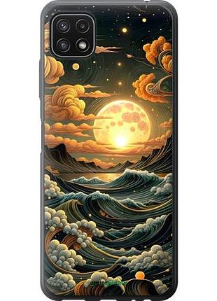 Чехол на samsung galaxy a22 5g a226b арт волны самсунг а22 5г а226б
