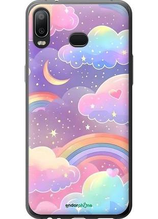 Чехол на samsung galaxy a6s облака и радуга самсунг а6с