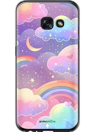 Чехол на samsung galaxy a3 (2017) облака и радуга самсунг а3 (2017)