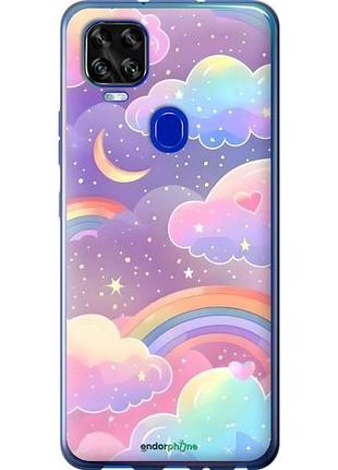 Чехол на zte blade v2020 облака и радуга зте блейд в2020