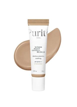 Bb-крем із екстрактом центели азійської purito wonder releaf centella bb cream #27 sand beige 30ml