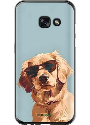Чехол на samsung galaxy a3 (2017) пес в очках самсунг а3 (2017)