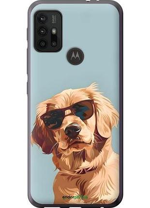 Чехол на motorola moto g10 пес в очках моторола мото г10