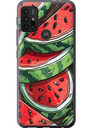 Чехол на motorola moto g30 арбуз