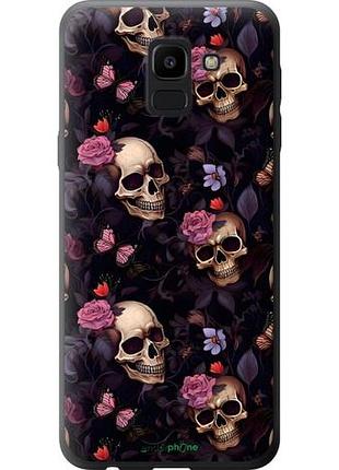 Чохол на samsung galaxy j6 2018 черепа та троянди