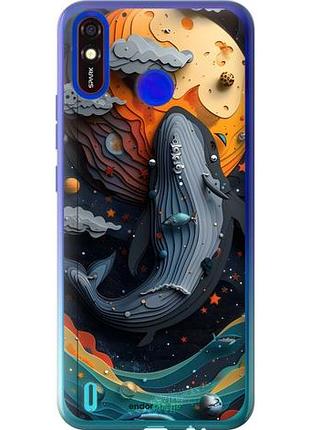 Чехол на tecno spark 4 lite кит в космосе текно спарк 4 лайт