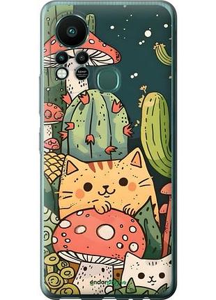 Чохол на infinix hot 11s коти гриби