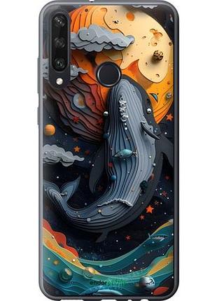 Чехол на huawei y6p кит в космосе хуавей у6p