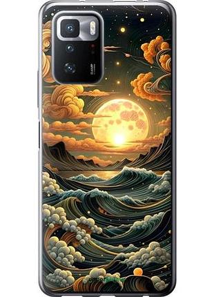 Чехол на xiaomi poco x3 gt арт волны сяоми поко х3 гт