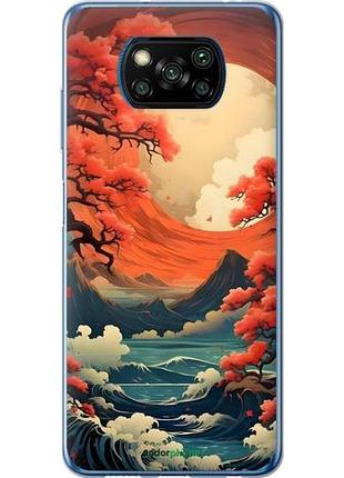 Чехол на xiaomi poco x3 природа японии сяоми поко х3