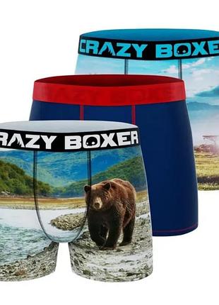 Цена за 1шт трусы мужские crazy boxer animal