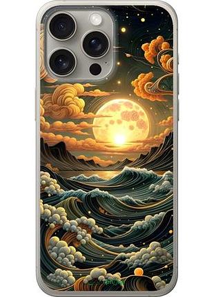Чехол на iphone 15 pro max арт волны айфон 15 про макс