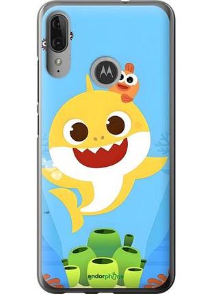 Чехол на motorola moto e6 plus бейби шарк