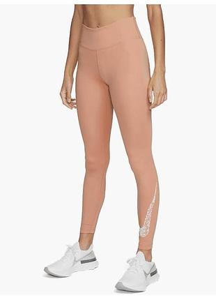 Лосіни жіночі nike one swoosh run peach