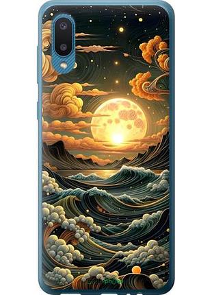 Чехол на samsung galaxy a02 a022g арт волны самсунг а02 а022г