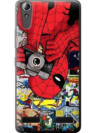 Чехол на lenovo a6000 человек паук, spiderman 2 леново а6000 2