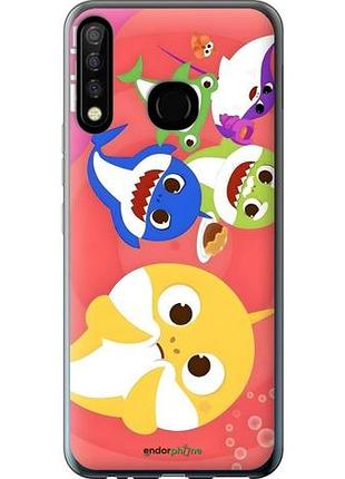 Чехол на tecno camon 12 cc7 бейби шаркс текно камон 12 сс7