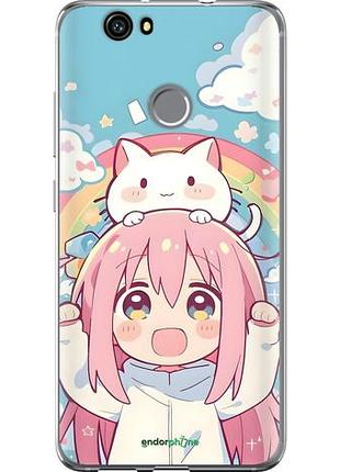 Чехол на huawei nova девочка аниме радуга хуавей нова