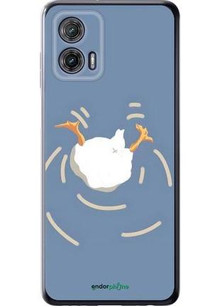 Чехол на motorola g73 смешная утка, гусь моторола г73