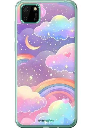 Чехол на huawei y5p облака и радуга хуавей у5p