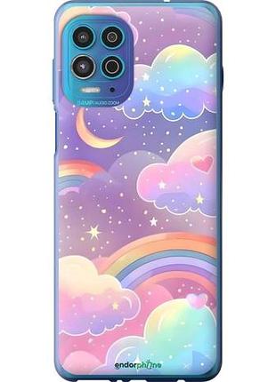 Чехол на motorola edge s облака и радуга